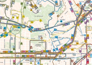 Xarxa d'autobusos al Guinardó 2011