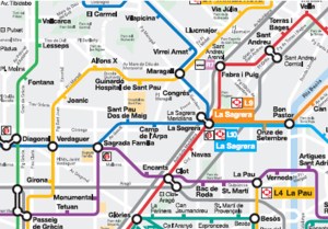 Xarxa de metro al voltant del Guinardó 2011