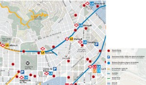 Xarxa d'itineraris de bicicleta al Guinardó 2011