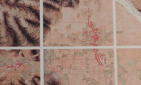 1853. Detall del Planol topogràfic del pla de Barcelona. Font La formació de la urbanística metropolitana de Barcelona. TORRES i CAPELL 1999
