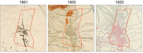 1861 1920. Evolució del teixit urbà del poble de Sant Andreu de Palomar