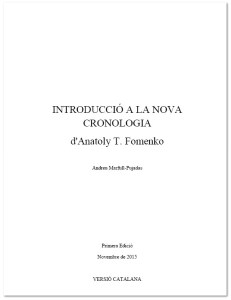 Introducció a la Nova Cronologia
