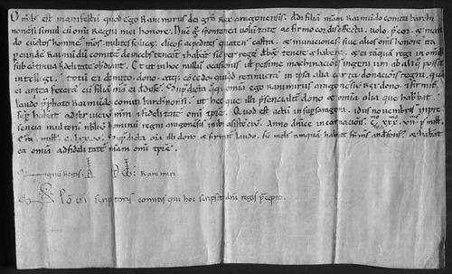 1137 Comunicado de Ramiro de Aragon a sus subditos de la donacion de la hija y del reino al conde de Barcelona BN