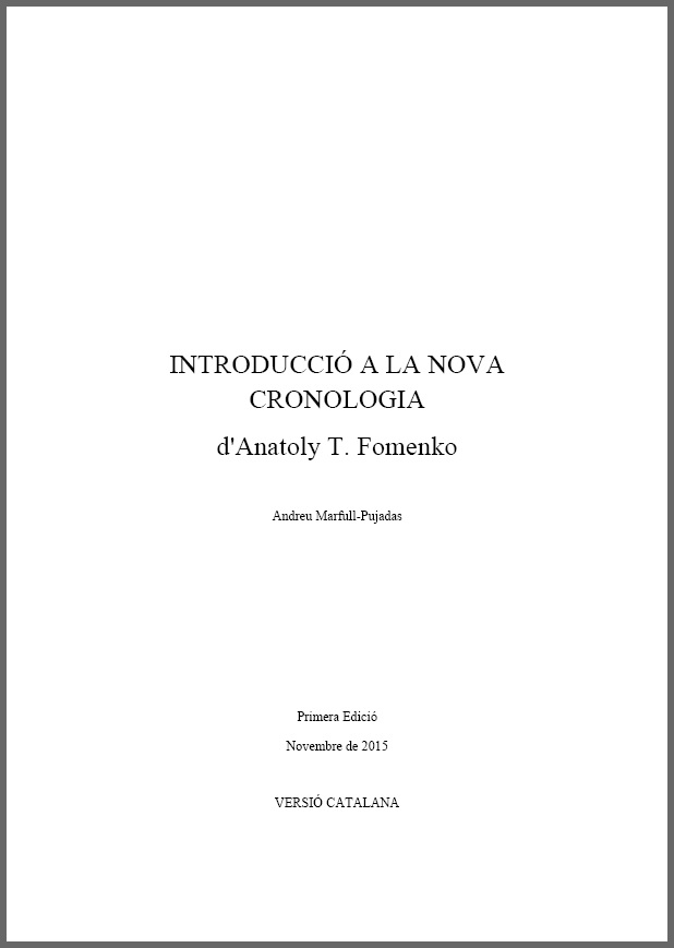 Introducció a la Nova Cronologia