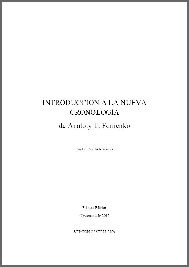 Introducción a la Nueva Cronología